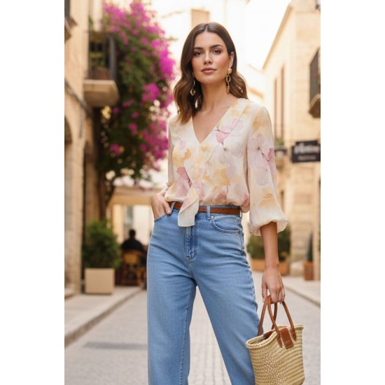 Γυναικείο Πουκάμισο σε Χρώμα Κίτρινο Exxes