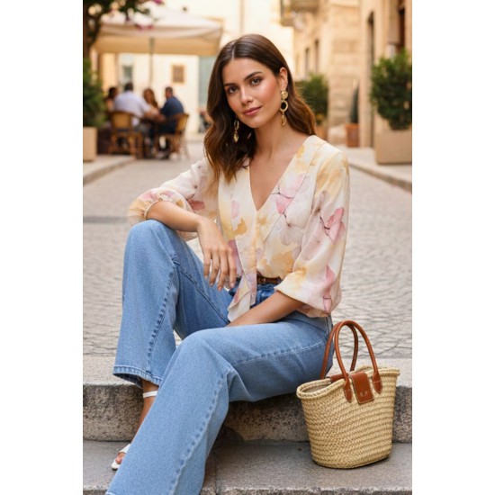 Γυναικείο Πουκάμισο σε Χρώμα Κίτρινο Exxes