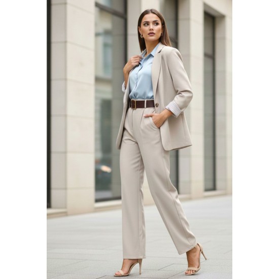 Γυναικείο Κοστούμι σε Μπεζ Χρώμα Exxes