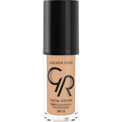 Golden Rose Total cover 2in1 Foundation & Concealer Spf15 04 Beige 30ml