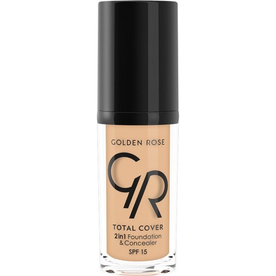 Golden Rose Total cover 2in1 Foundation & Concealer Spf15 11 Nude 30ml