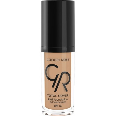 Golden Rose Total Cover 2in1 Foundation & Concealer Spf15 18 Cappuccino 30ml