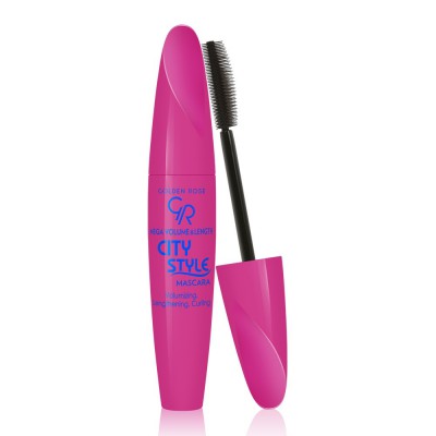 Golden Rose Mega City Style Mascara για Όγκο & Μήκος Black 9ml