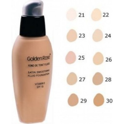 Golden Rose Satin Smoothing Fluid Foundation 28 SPF15 34ml