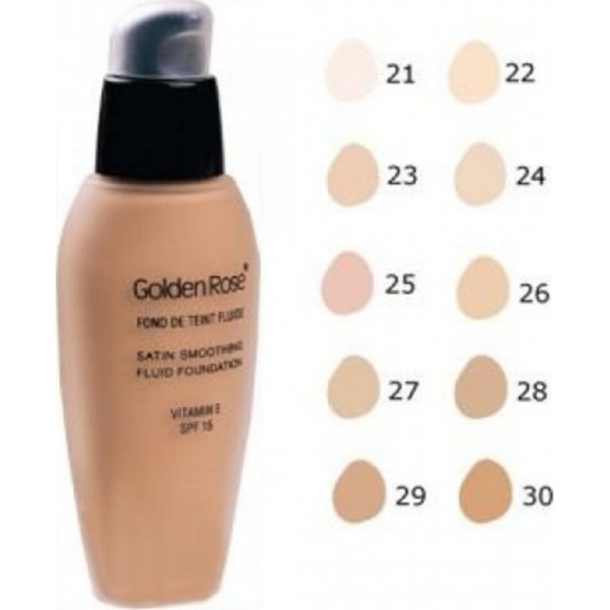 Golden Rose Satin Smoothing Fluid Foundation 28 SPF15 34ml