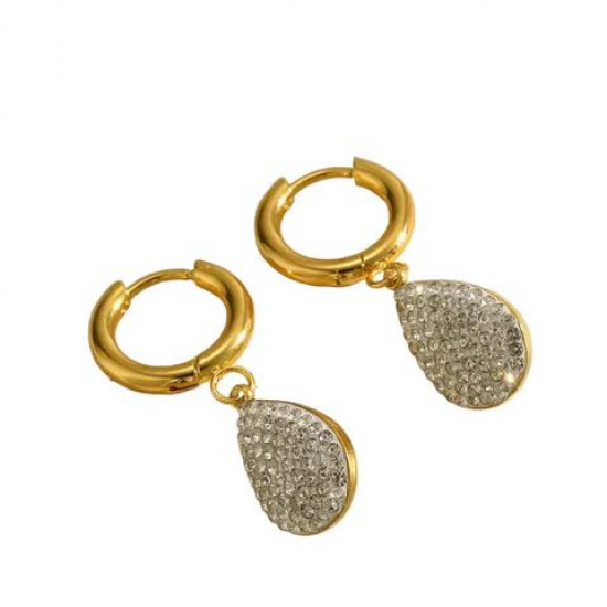 Γυναικεία Σκουλαρίκια Ατσάλινα σε Χρυσό Χρώμα