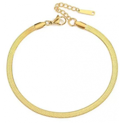 Γυναικείο Βραχιόλι Ατσάλινο σε Χρυσό Χρώμα