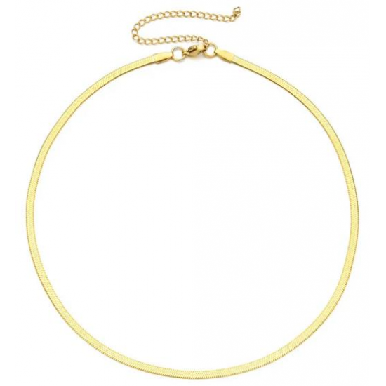 Γυναικείο Κολιέ Ατσάλινο σε Χρυσό Χρώμα