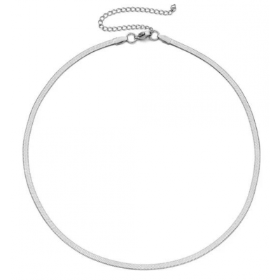 Γυναικείο Κολιέ Ατσάλινο σε Ασημί Χρώμα