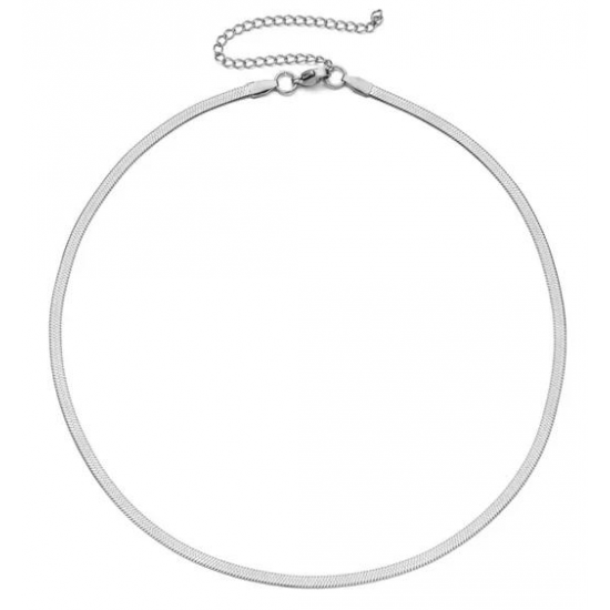 Γυναικείο Κολιέ Ατσάλινο σε Ασημί Χρώμα