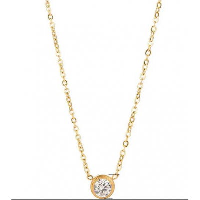 Γυναικείο Κολιέ Ατσάλινο σε Χρυσό Χρώμα