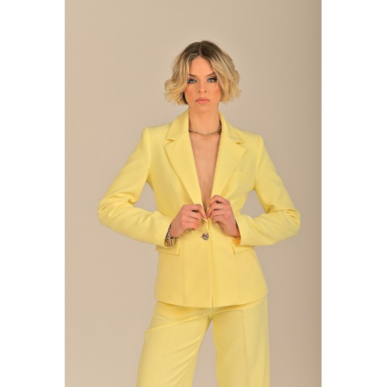 Γυναικείο Σακάκι σε Χρώμα Κίτρινο Paranoia