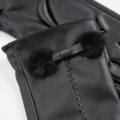 Γυναικεία Γάντια σε Μαύρο Χρώμα Verde 02-0720