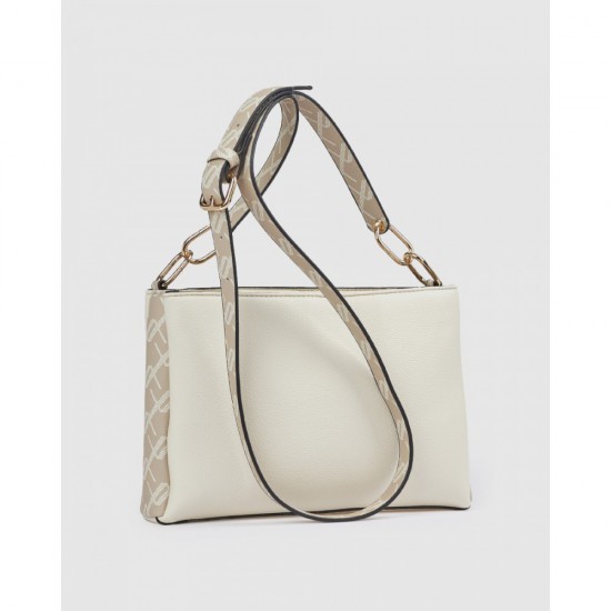 Γυναικεία Τσάντα Χιαστί σε Εκρού Χρώμα Verde 16-8632