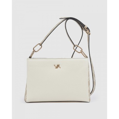 Γυναικεία Τσάντα Χιαστί σε Εκρού Χρώμα Verde 16-8632