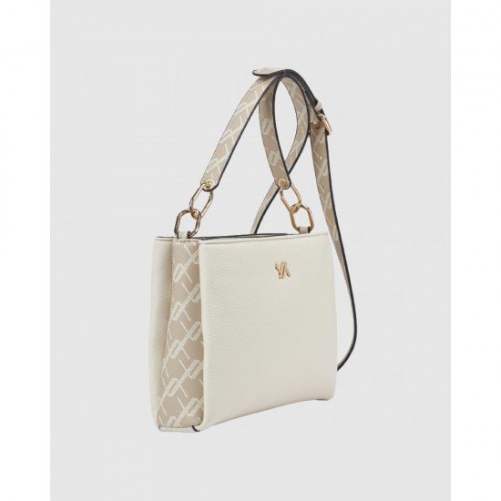 Γυναικεία Τσάντα Χιαστί σε Εκρού Χρώμα Verde 16-8632