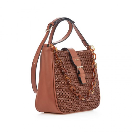 Γυναικεία Τσάντα 'Ωμου σε Καφέ Χρώμα Verde 16-7284