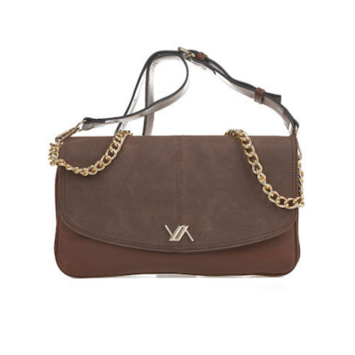 Γυναικεία Τσάντα 'Ωμου σε Καφέ Χρώμα Verde 16-7501