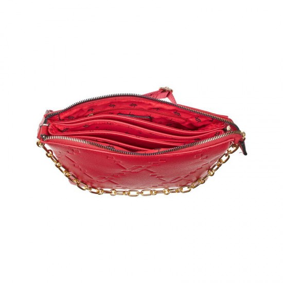 Γυναικεία Τσάντα Χιαστί σε Κόκκινο Χρώμα Verde 16-7576