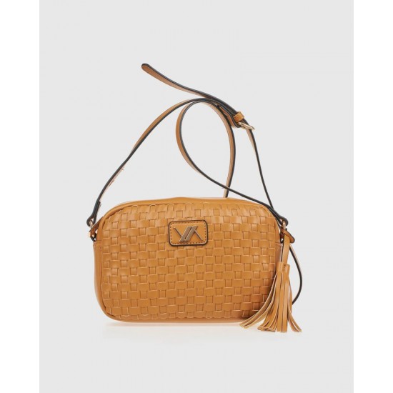 Γυναικεία Τσάντα Χιαστί σε Κάμελ Χρώμα Verde 16-7897