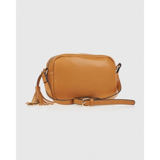 Γυναικεία Τσάντα Χιαστί σε Κάμελ Χρώμα Verde 16-7897