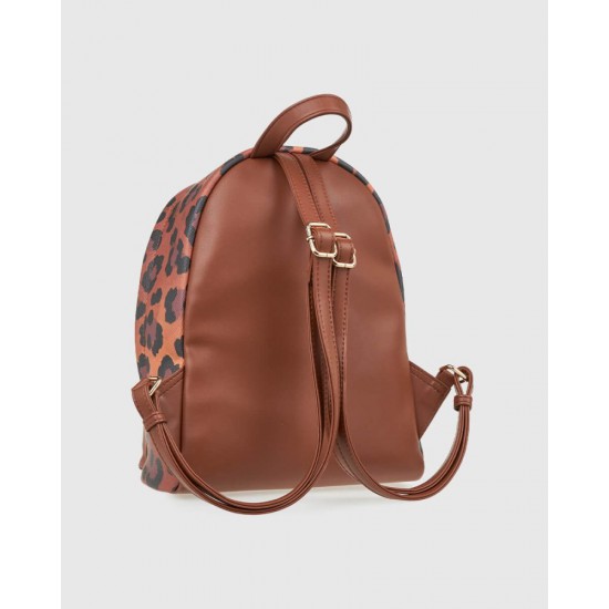 Γυναικεία Τσάντα Πλάτης σε Animal Print  Verde 16-8034