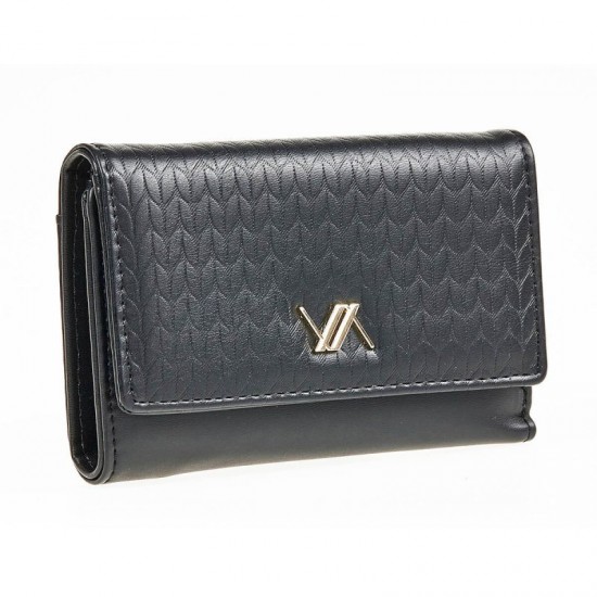 Γυναικείο Πορτοφόλι Verde σε Μαύρο Χρώμα 18-1369