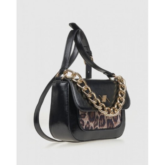 Γυναικεία Τσάντα Χιαστί σε Μαύρο Χρώμα Verde 16-8156