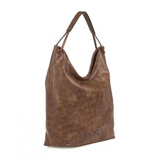 Γυναικεία Τσάντα 'Ωμου σε Μπεζ Χρώμα Verde 16-7608