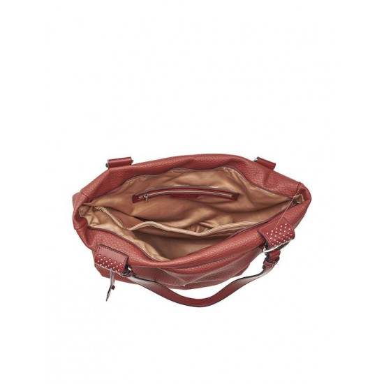 Γυναικεία Τσάντα 'Ωμου σε Κεραμιδί Χρώμα Verde 16-7672