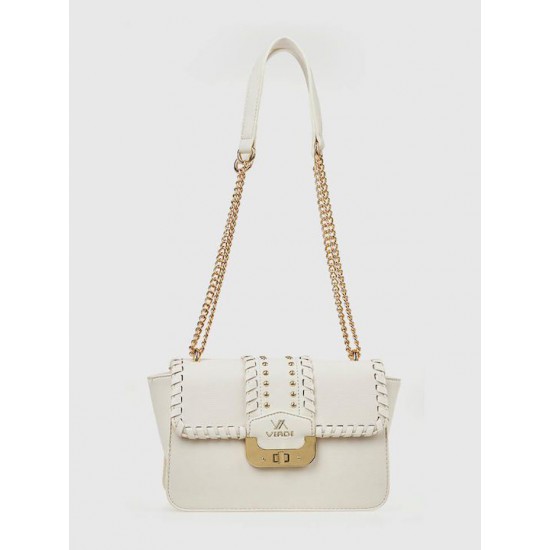 Γυναικεία Τσάντα Χιαστί σε Εκρού Χρώμα Verde 16-7703