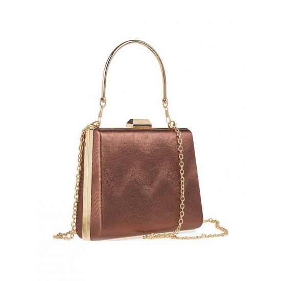 Γυναικεία Τσάντα Clutch σε Mπρονζέ Χρώμα Verde 01-1893