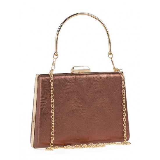 Γυναικεία Τσάντα Clutch σε Mπρονζέ Χρώμα Verde 01-1893