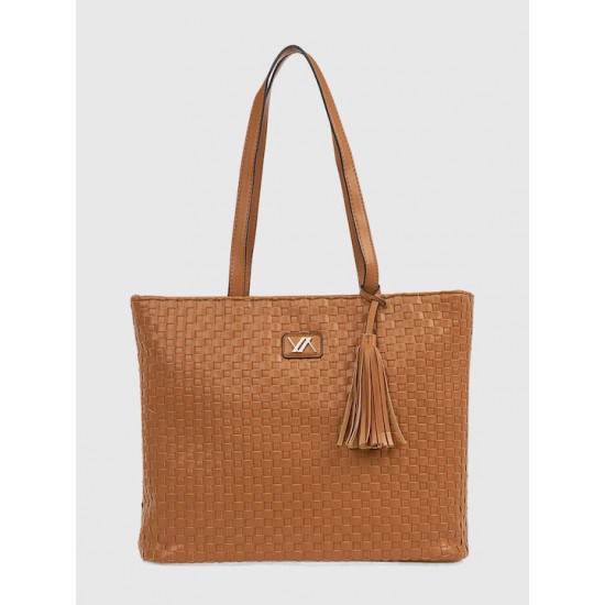 Γυναικεία Τσάντα 'Ωμου σε Κάμελ Χρώμα Verde 16-7896