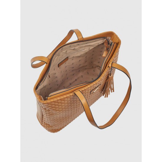 Γυναικεία Τσάντα 'Ωμου σε Κάμελ Χρώμα Verde 16-7896