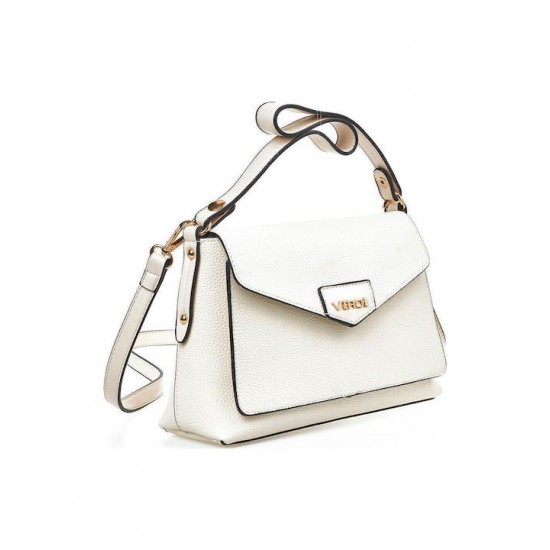 Γυναικεία Τσάντα Χιαστί σε Εκρού Χρώμα Verde 16-7229