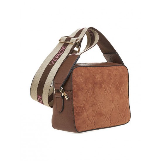 Γυναικεία Τσάντα Χιαστί σε Κάμελ Χρώμα Verde 16-7475