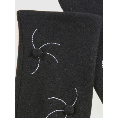 Γυναικεία Πλεκτά Γάντια σε Μα΄υρο Χρώμα Verde 02-0808