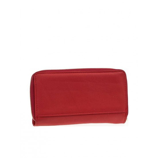 Γυναικείο Δερμάτινο Πορτοφόλι Verde σε Κόκκινο Χρώμα 18-1402