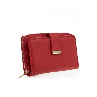 Γυναικείο Δερμάτινο Πορτοφόλι Verde σε Κόκκινο Χρώμα 18-1402