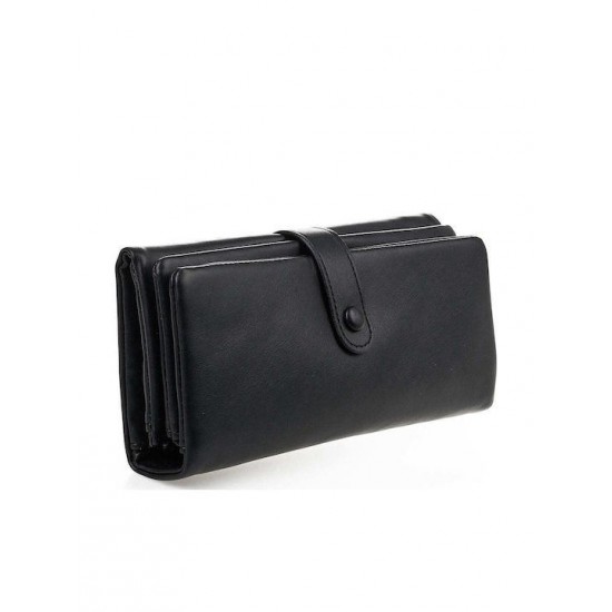 Γυναικείο Πορτοφόλι Verde σε Μαύρο Χρώμα 18-1356