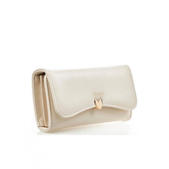 Γυναικείο Πορτοφόλι Verde σε Eκρού Χρώμα 18-1440
