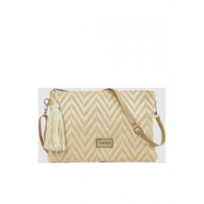 Γυναικεία Τσάντα Χιαστί σε Εκρού Χρώμα Verde 48-0000322