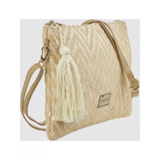 Γυναικεία Τσάντα Χιαστί σε Εκρού Χρώμα Verde 48-0000322