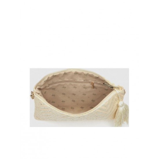 Γυναικεία Τσάντα Χιαστί σε Εκρού Χρώμα Verde 48-0000322