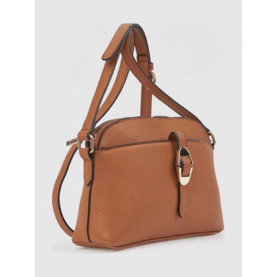 Γυναικεία Τσάντα 'Ωμου σε Κάμελ Χρώμα Verde 16-8556