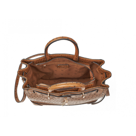 Γυναικεία Τσάντα 'Ωμου σε Κάμελ Χρώμα Verde 16-7601