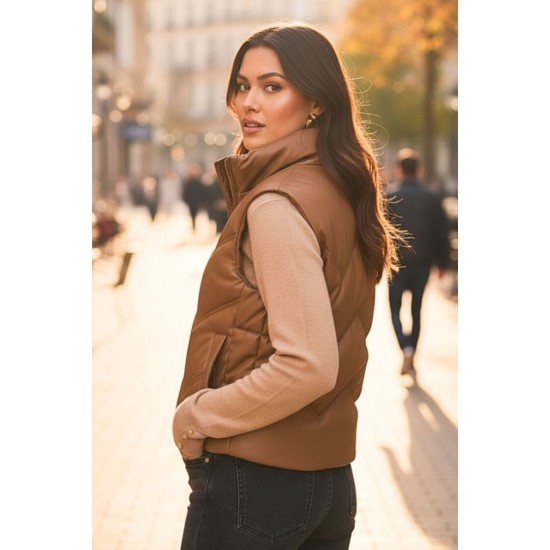 Γυναικείο Μπουφάν σε Ταμπά Χρώμα  Exxes