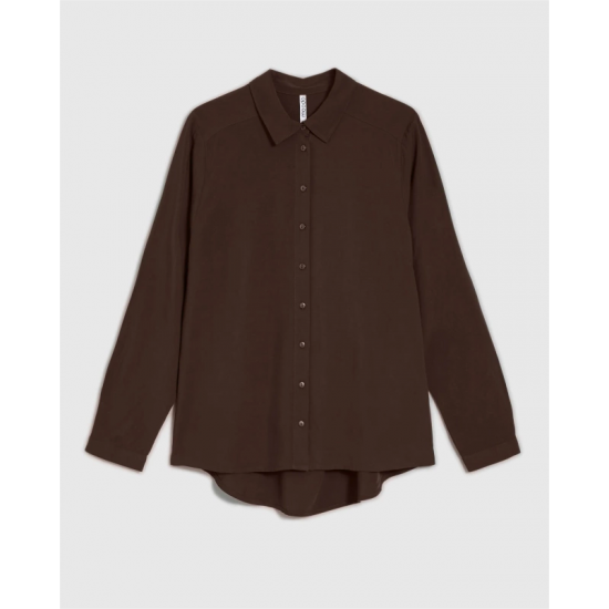 Γυναικείο Πουκάμισο σε Χρώμα Καφέ Moodo