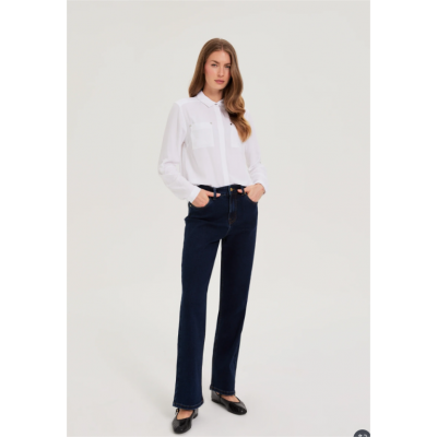 Γυναικείο Τζιν Παντελόνι σε Χρώμα Μπλε Moodo